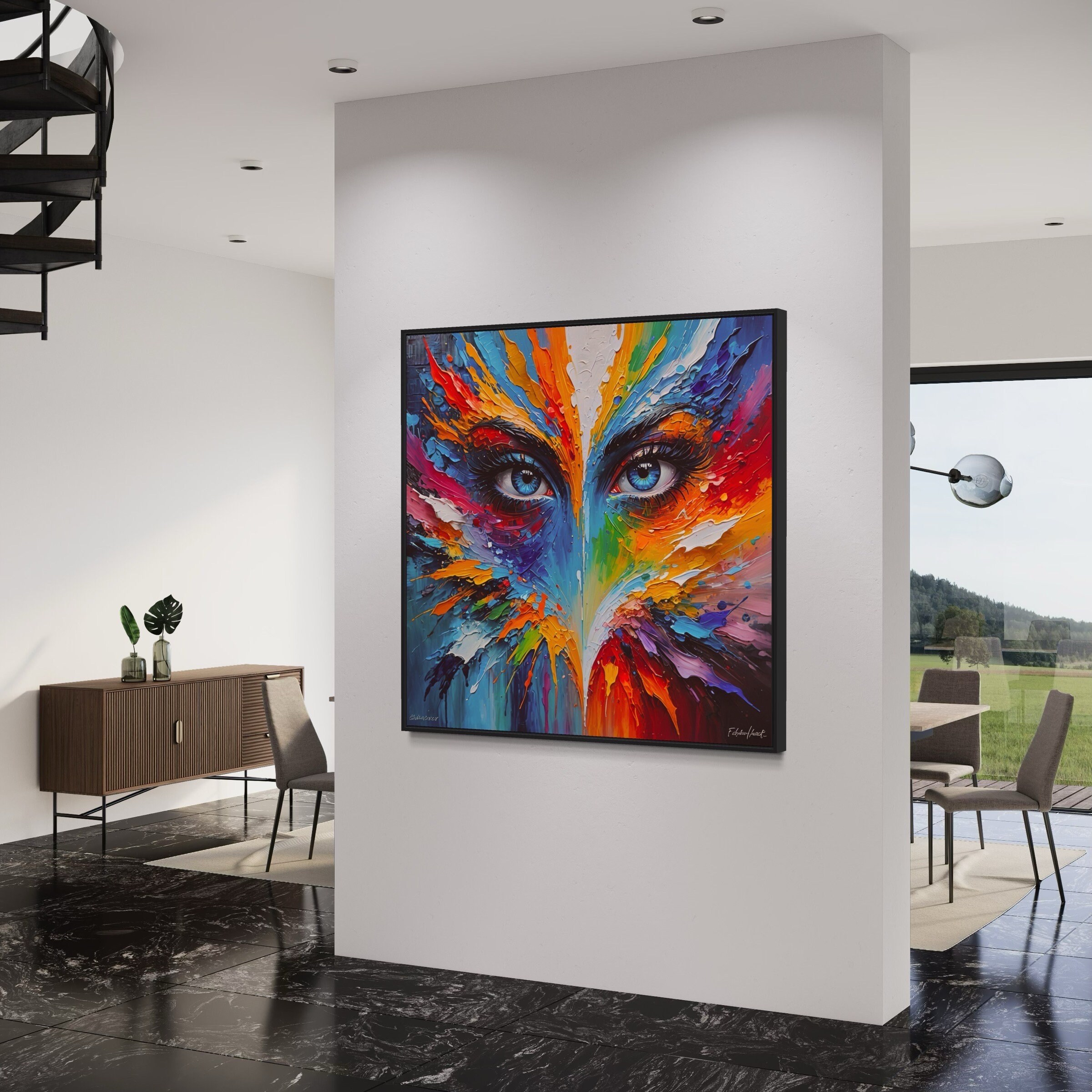 Eyes of Heart , Boom ,art, Digital, Home Decor, Wall Decor, Painting