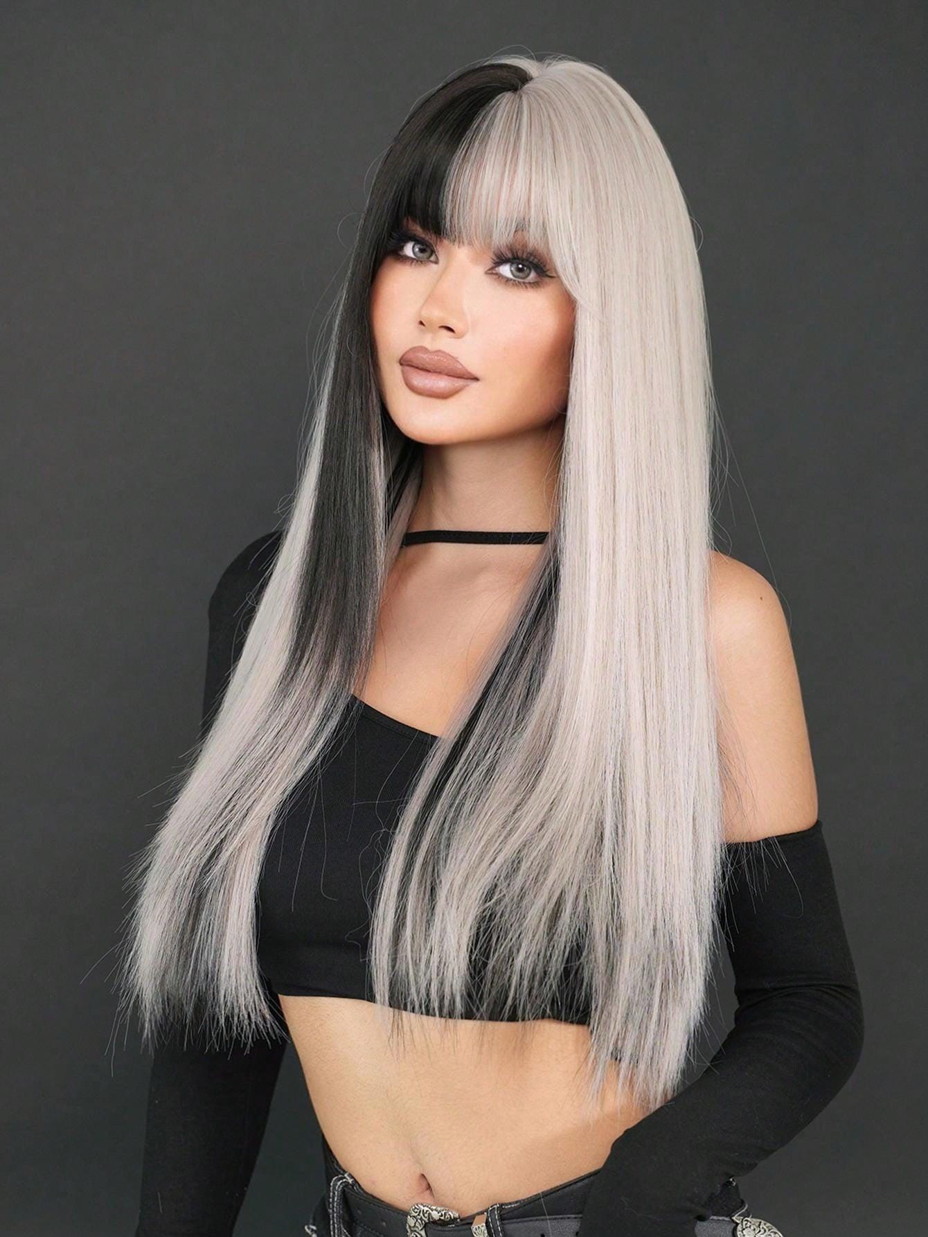 Silver Screen Star Black Wig