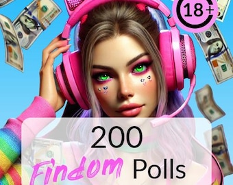 200 Findom Polls -  polls for onlyfans, fansly, twitter, insta, financial domination, fin dom questions, paypig text pack solo content ideas