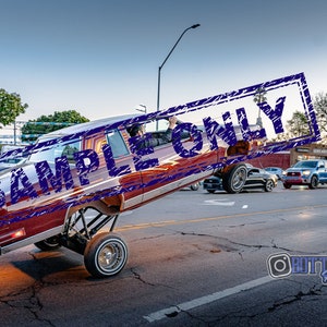 Oldsmobile Cutlass  Lowrider Aluminum Photo Print Hang Mount 4 different Photo Size Bottomsup805