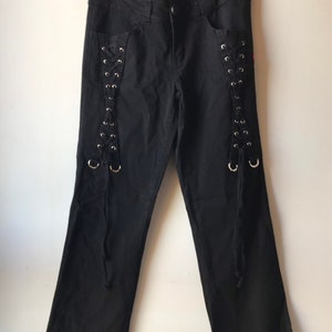 Vintage Tripp NYC Y2K Womens Black Lace up Bondage Pants Hot Topic Goth  Punk Rock Star -  Canada