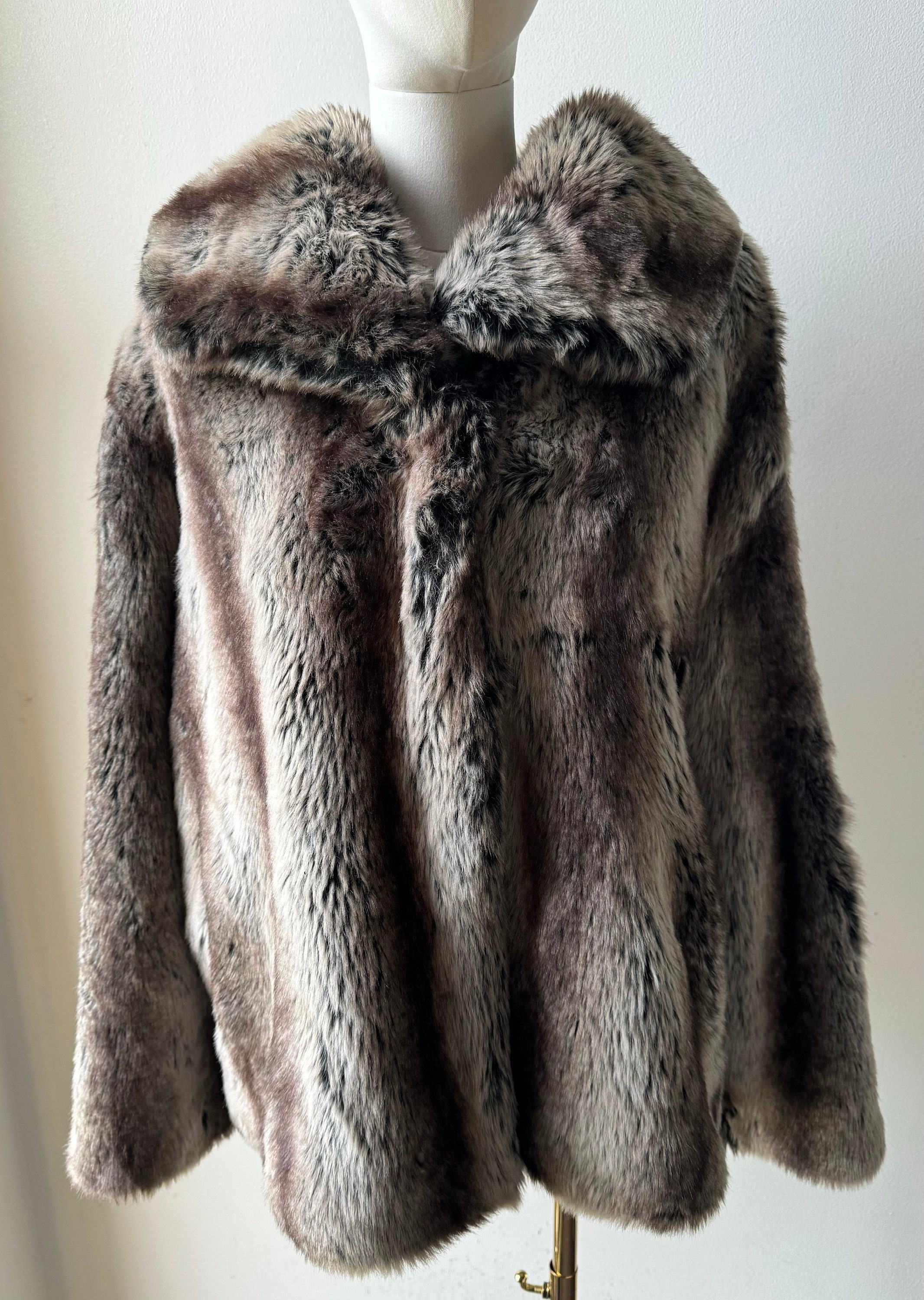 Alpine Studio Faux Fur Winter Coat/jacket With Pockets Boho Alpine Studio Faux Fur Winter Coat/jacket With Pockets Boho