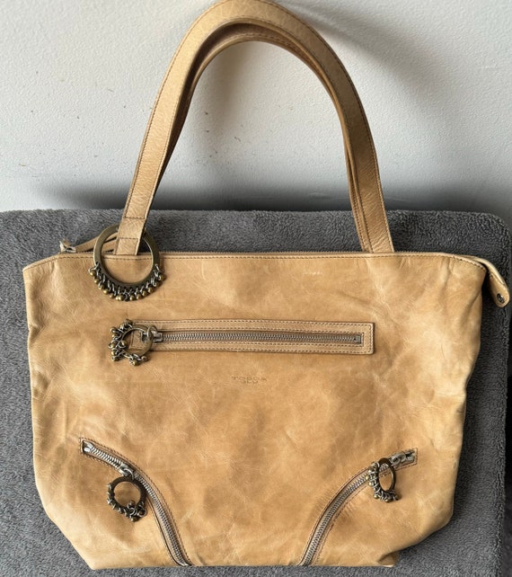Tosca Blu Tan Shoulder Handbag Retro Boho