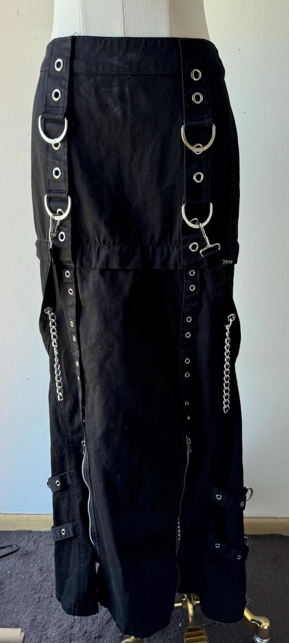 Amazing Tripp NYC Black Convertible Maxi/mini Skirt With O