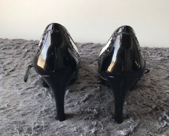 Black & White Wingtip Mary Jane High Heel Shoes L… - image 5