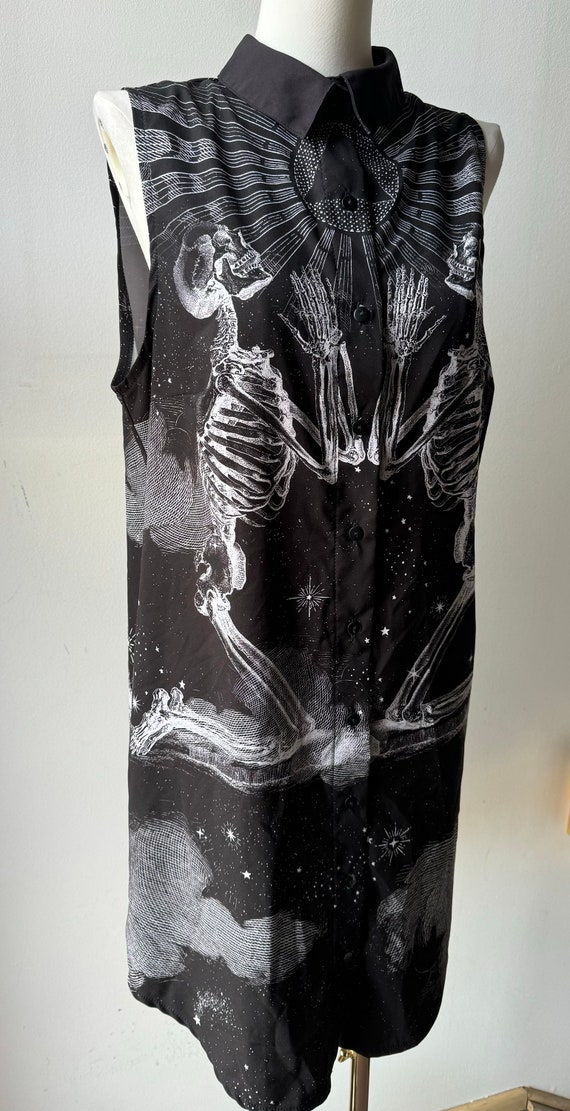 Blackmilk Praying Skeleton Loose Fit Shirtdress B… - image 3