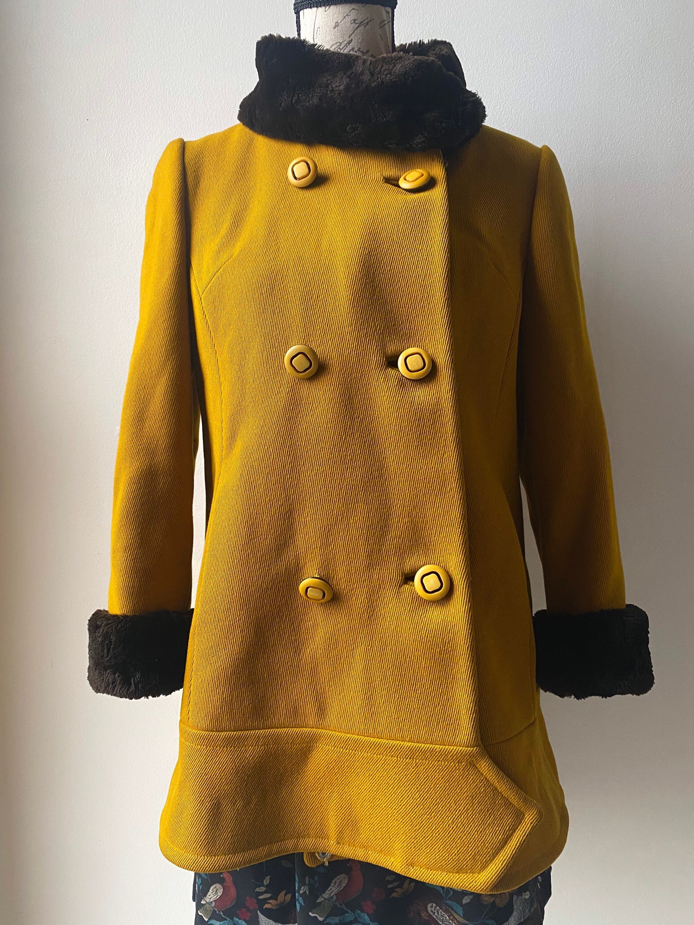 Mustard Fur Coat - Etsy