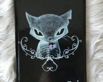 RARE Emily The Strange Skeleton X-Ray Sabbath Cat Journal Notebook Mall Goth Emo Hot Topic