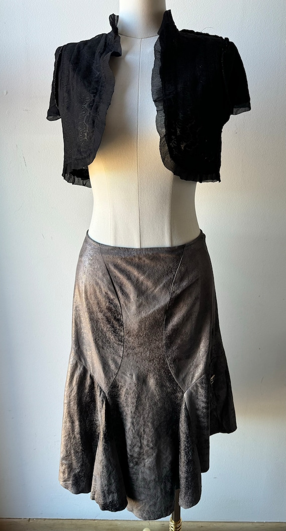 Y2K Vintage Gray/Silver Shimmery Skirt