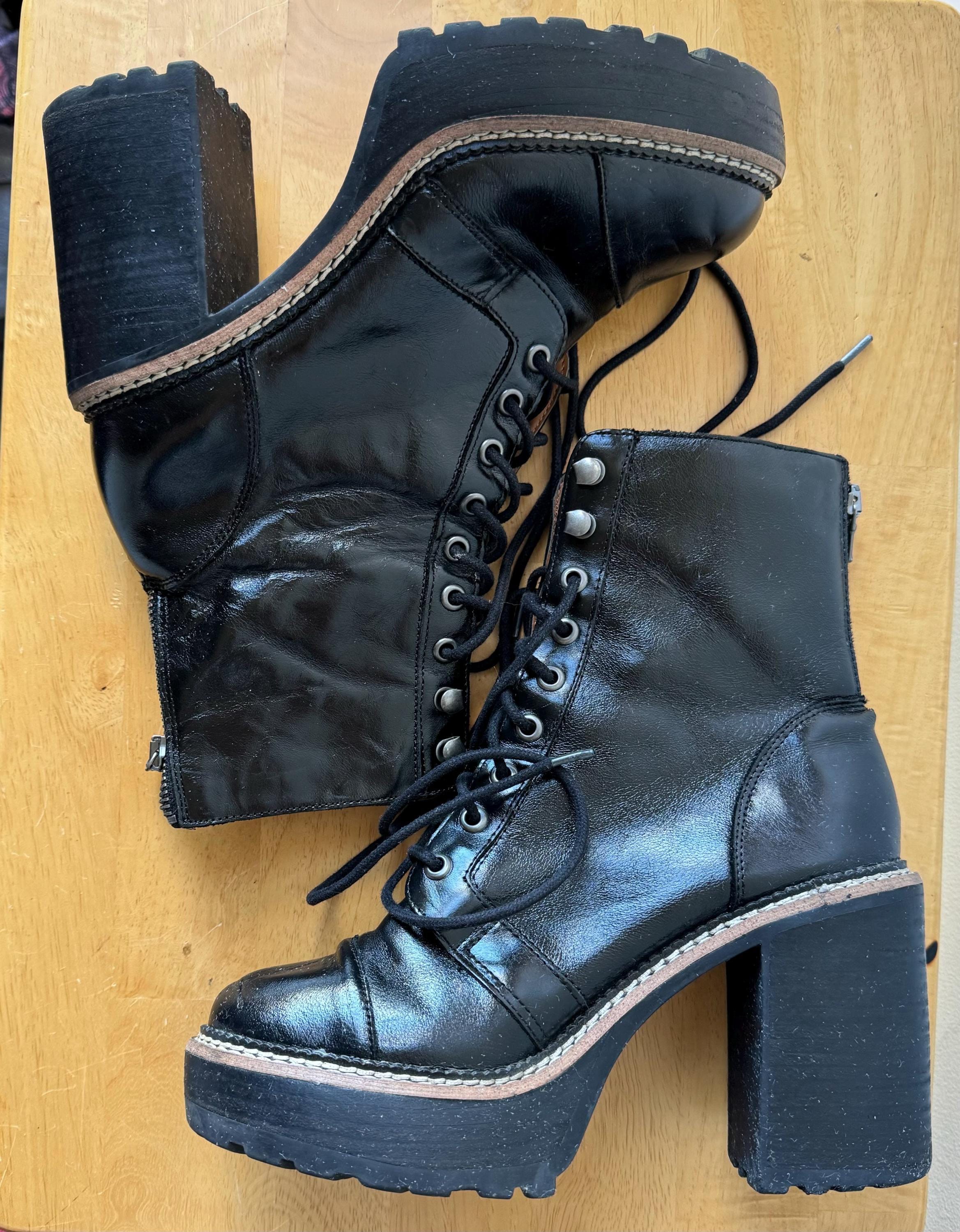 【Steve Madden】おしゃれなラグソールアンクルブーツ CINO JONES Black Leather Zipper Lug Women's Ankle Boot – Steve Madden