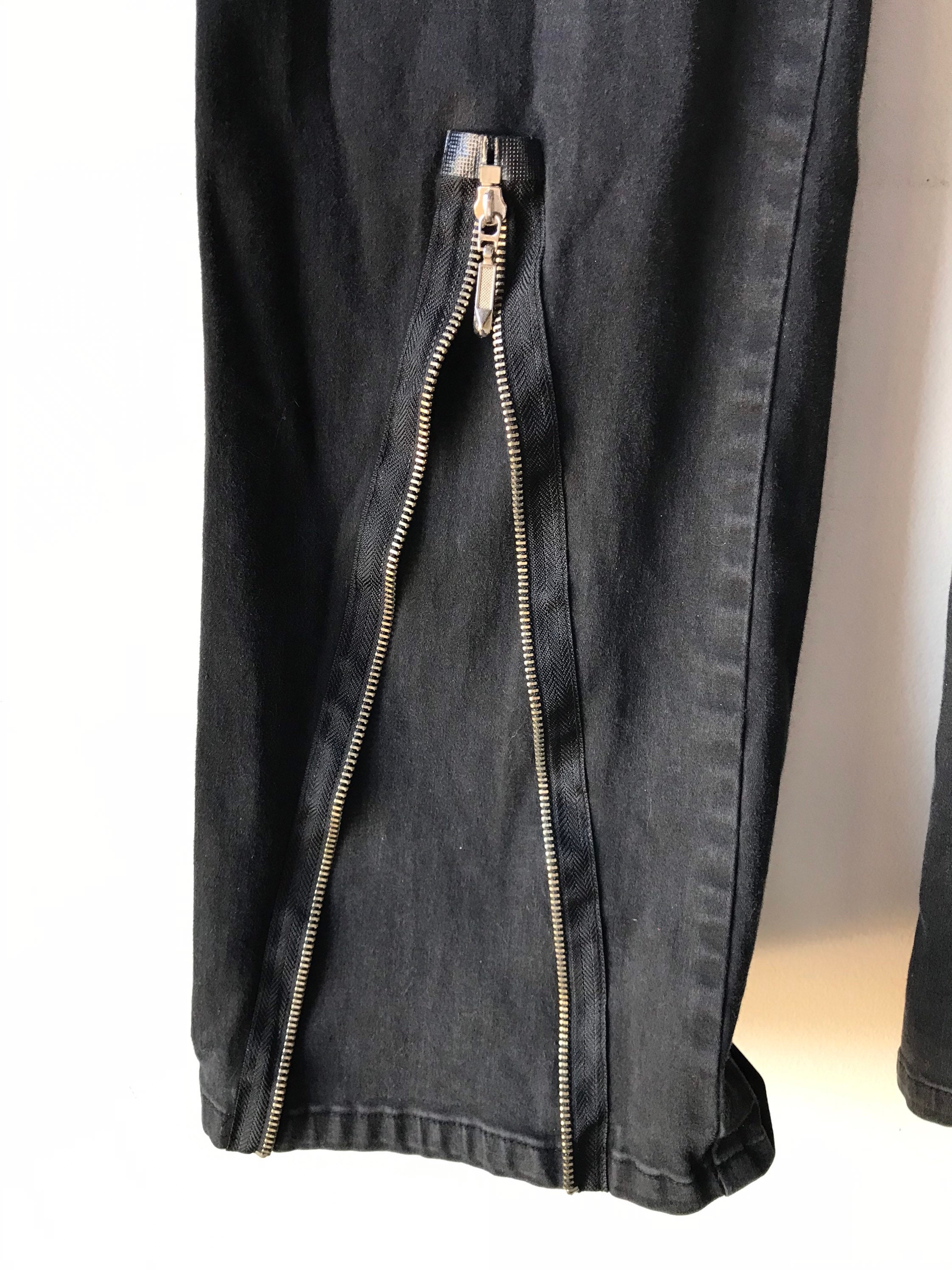 Vintage Women's Multi -zipper Black Adjustable Flared or