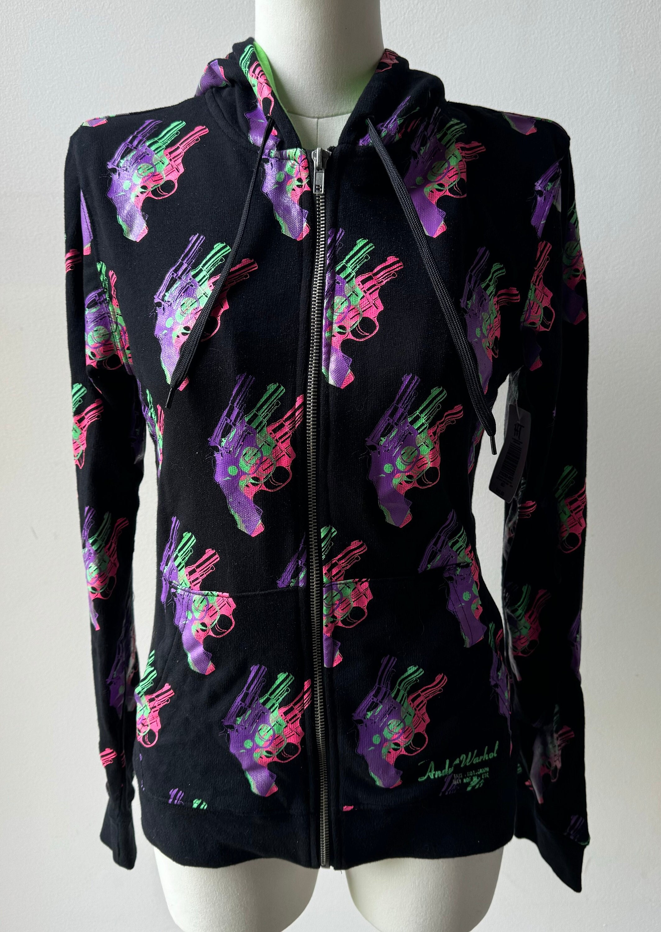 Vintage Hot Topic Andy Warhol Revolvers Zip-up Hoodie Pop