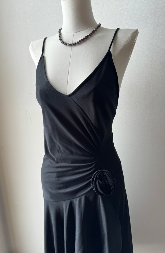 Gorgeous Vintage Y2K Black Asymmetrical Tiered Dr… - image 3