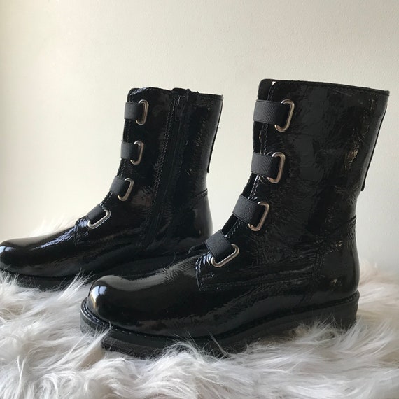 Shiny clearance patent boots