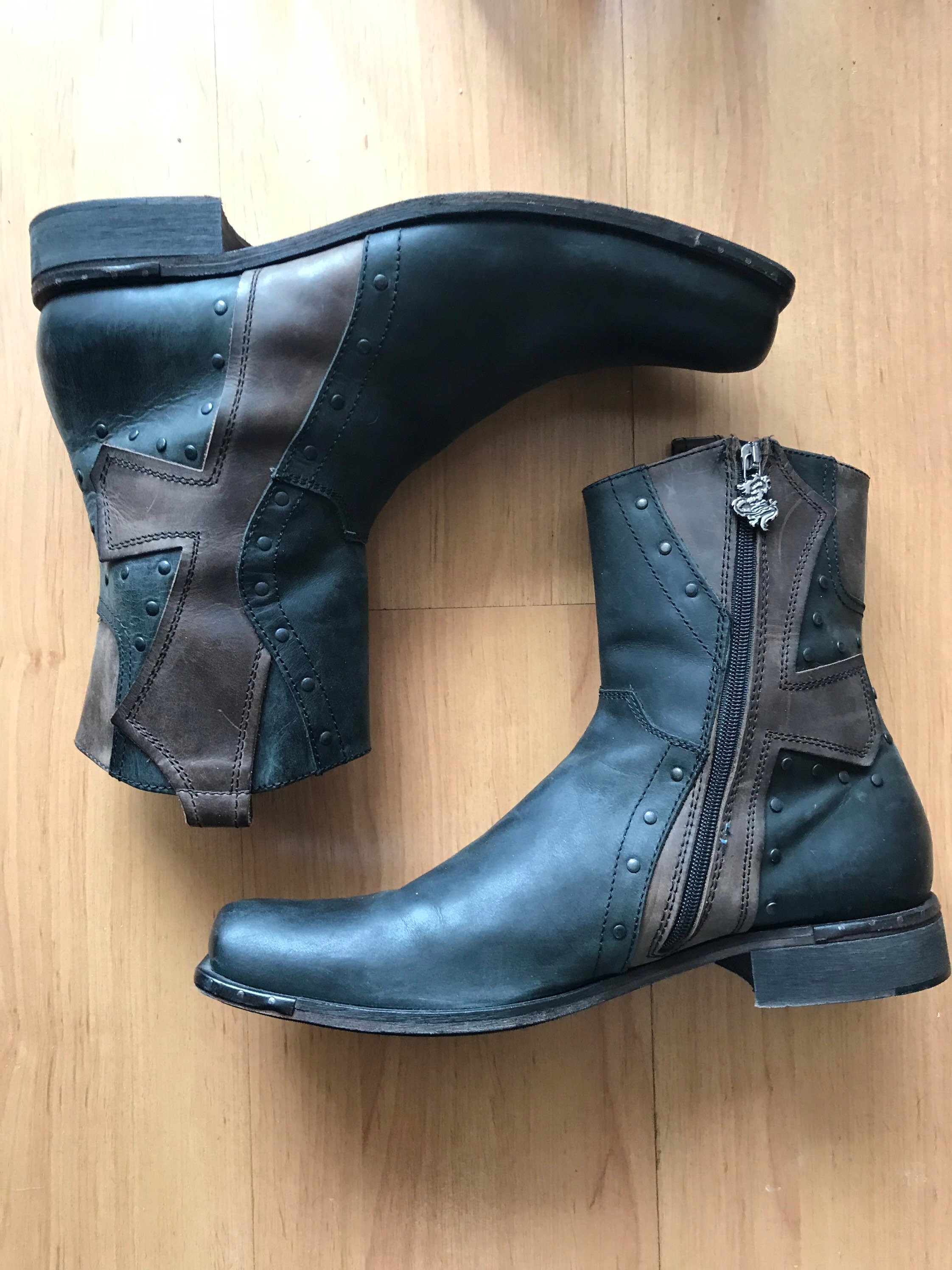 Vintage Mark Nason Italy rock Never Dies Distressed Leather Mens Boots Cross Goth Punk Rockstar Etsy UK