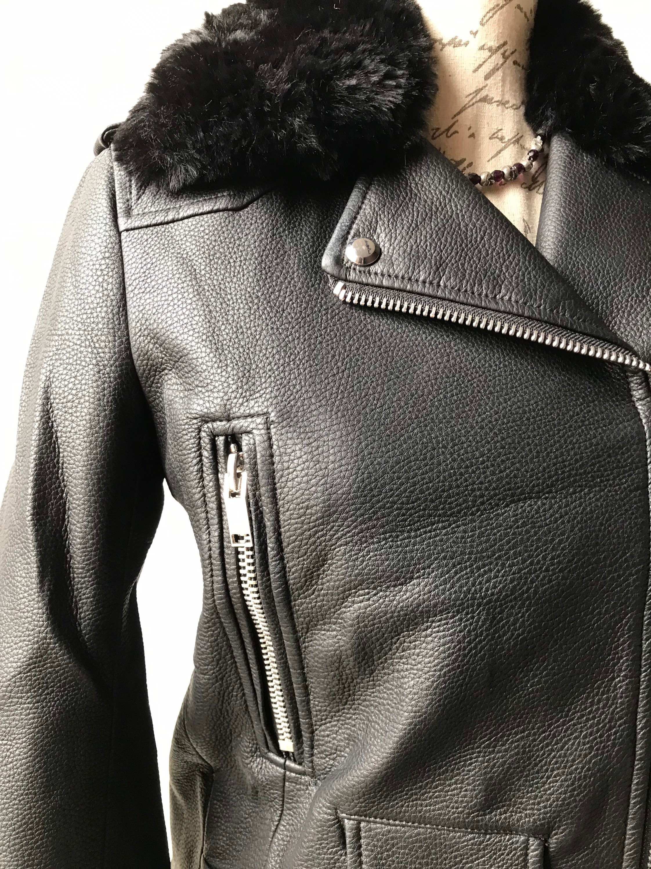Hgvcfcv Women's Casual Loose Collar Sided Motorcycle Style