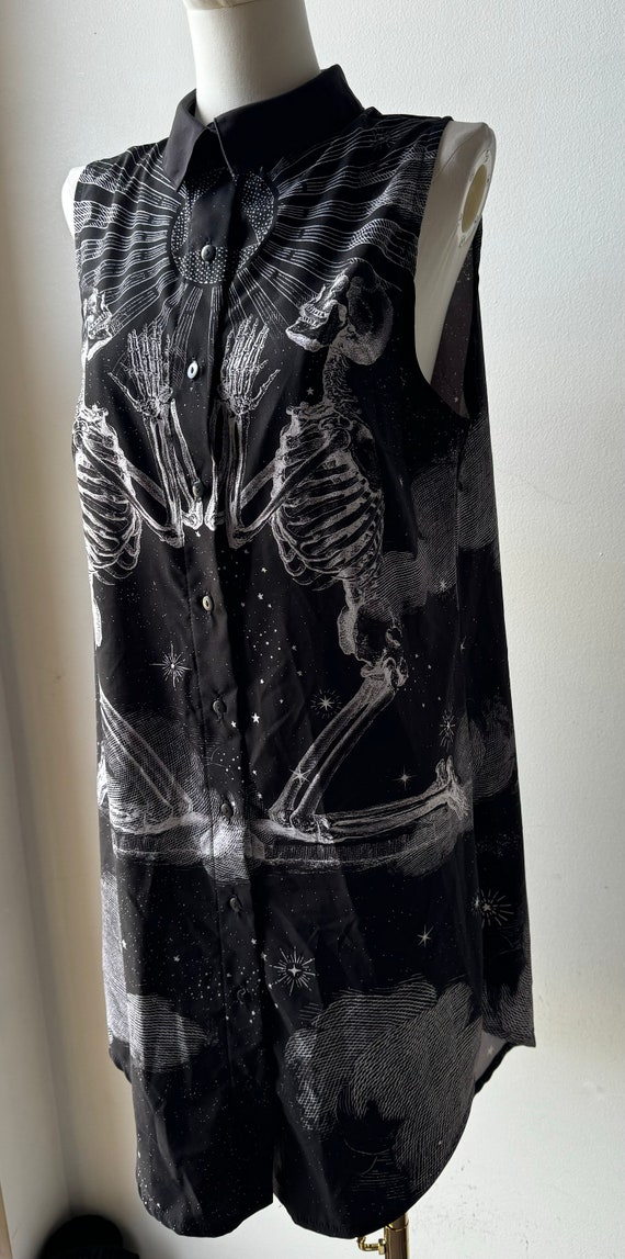 Blackmilk Praying Skeleton Loose Fit Shirtdress B… - image 2