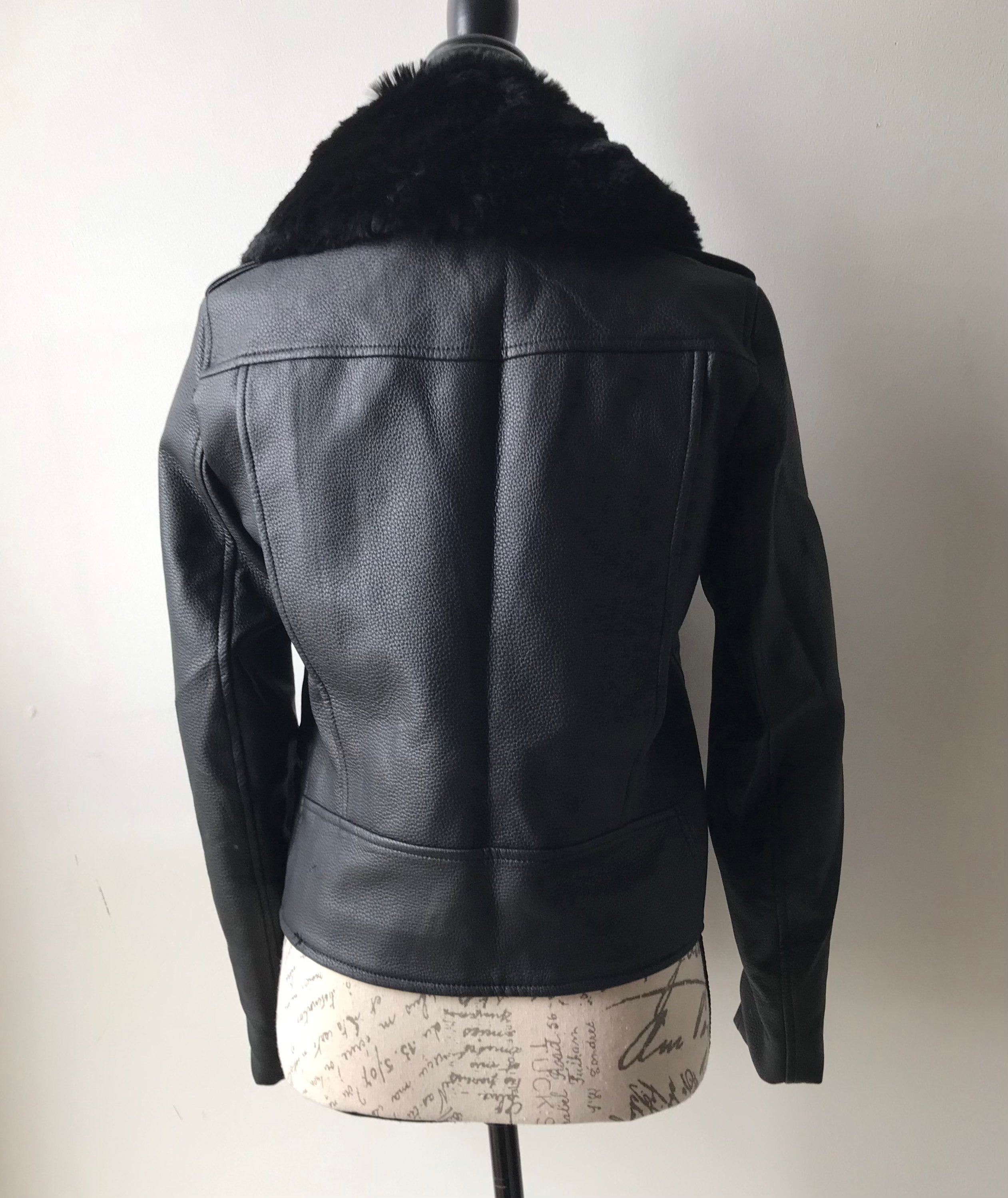 ★SCULPTOR★ Portrait Neck Faux Leather Jacket Black SC24A10 JAG4901_ZJ3966924Z-