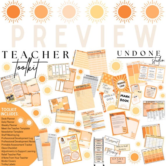 SHADES of SUMMER Teacher Toolkit | Editable | Organisation | Planning