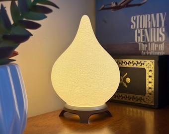 Mini Mid-Century Modern Mood Lamp: Fun-Sized White Teardrop Desk Light