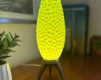 Mid Century Modern Mood Lamp: Space Age Lime Green Bubble Beehive Light