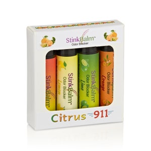 Citrus 911 Gift Set 4 Pack Simply Swipe Under Nose to Block Odors