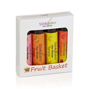 Fruit Basket 4 Pack Gift Set Simply Swipe Under Nose to Block Odors