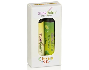 Citrus Odor Blocker Nose Balm Gift Set - Lemon & Lime, 2 Pack