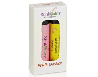 Fruit Scent Odor Blocker Nose Balm - Apple & Banana 2-Pack