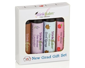 Odor Blocker Nose Balm Gift Set: Lavender, Coffee, Apple, Good Karma