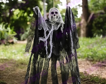"Die ""Night Spooker"" Life Size Outdoor Halloween Skeleton Statue, Halloween Yard Dekoration."