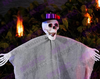 Halloween Skeleton Yard Decoration, Hanging Skeleton Halloween Life Size Decor, Outdoor Weather Resistant Decorations Halloween