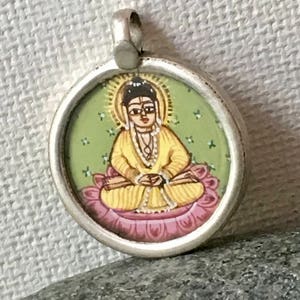 Buddha Talisman, Buddha Pendant, Buddha Necklace, Yoga Jewelry, Zen Jewelry, Buddha Charm, Spiritual Jewelry, Buddha Portrait, Buddha, OOAK