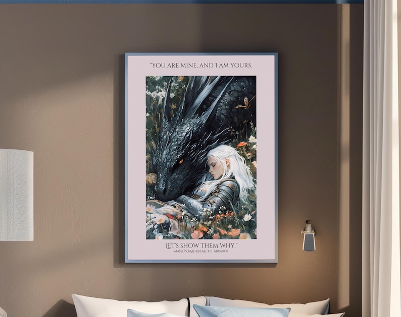 Throne of Glass Poster | Abraxos and Manon Decor | TOG Decor | Throne Of Glass Decor | Abraxos Poster | TOG Poster image 2
