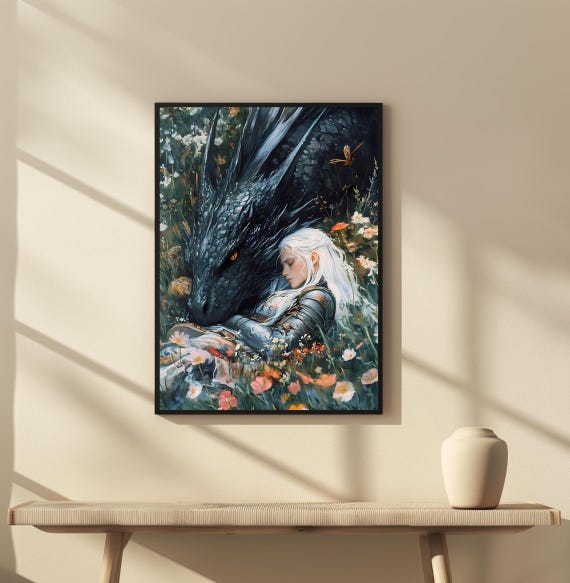 Throne of Glass Poster | Abraxos and Manon Decor | TOG Decor | Throne Of Glass Decor | Abraxos Poster | TOG Poster