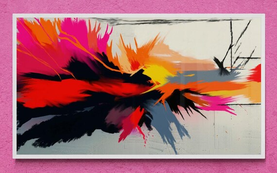 Abstract Vibrant Wall Art - Textured Brushstrokes
