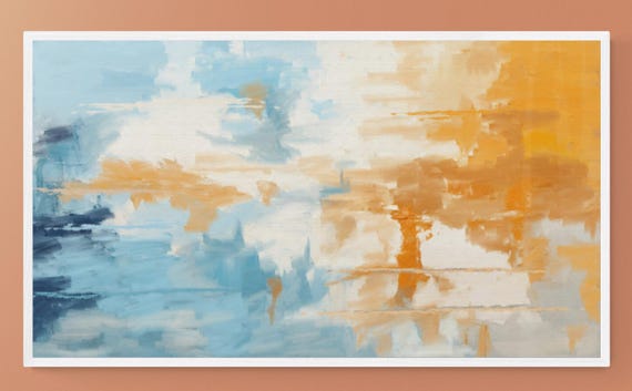 Impressionist Abstract Poster Print - Oil Painting Style Wall Art for Home Decor
