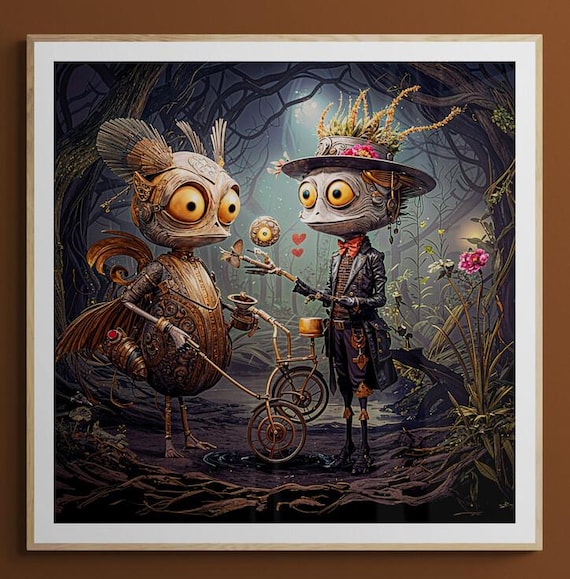 Enchanting Dreivergentus Landscape Art Print, Whimsical Digital Instant Download