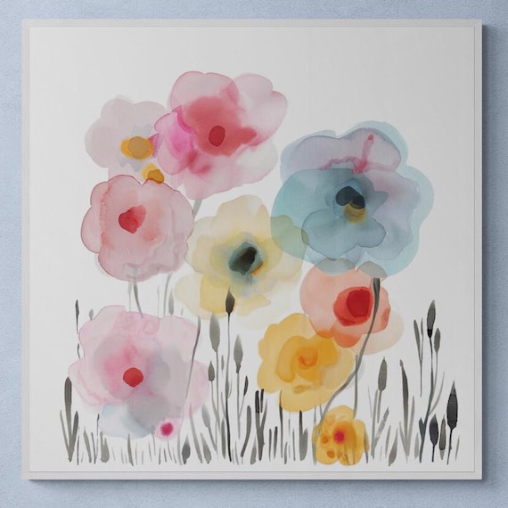 Watercolor Art Floral Print, Art for Home Decor