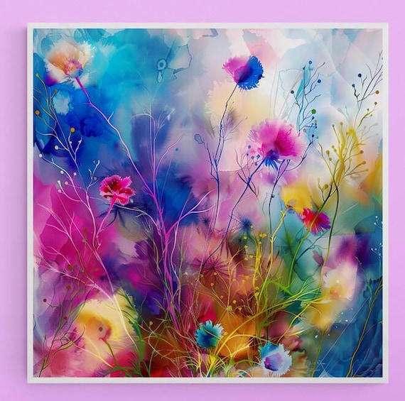 Watercolor Art Botanical Print for Unique Home Decor Wall Art