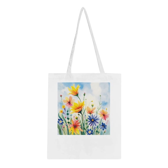 Floral 100% Cotton Tote Bag