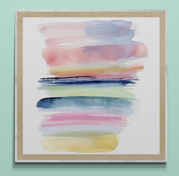 Watercolor Art Abstract Fluid Digital Art Printable Painting