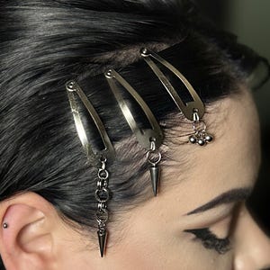 Goth Alternative y2k Style Snap Clips