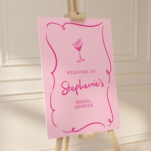 Letrero de bienvenida para despedida de soltera, ilustración de vino, letrero de fiesta, póster editable para despedidas de soltera, plantilla de señalización personalizada para despedidas de soltera, descarga instantánea BS1