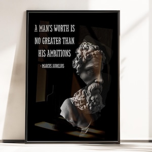Marcus Aurelius Inspirational Poster, Marcus Aurelius Poster, Marcus Aurelius Quote, Motivational Quote, History Poster, Stoic Poster, Stoic