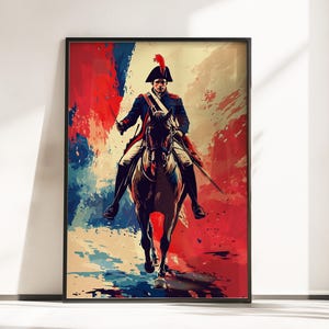 Vintage Napoleon Poster - French Tricolour - Napoleon Bonaparte Poster - Napoleon Wall Art -Napoleon Tricolour Poster - Napoleon Classic Art