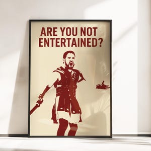 Minimalist Gladiator Movie Poster - Retro Gladiator Movie Poster - Roman Gladiator Wall Art - Movie Quote Poster - Ancient Rome Poster Print