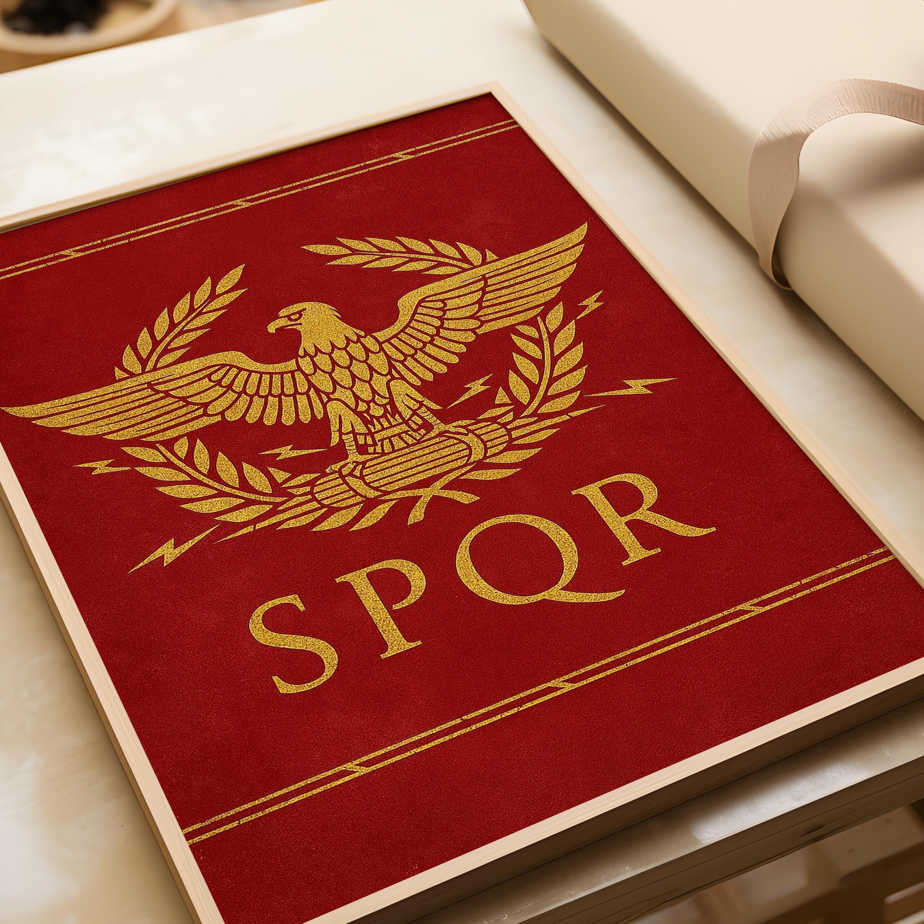 SPQR ローマの鷲のポスター - 古代ローマの壁アート - ローマ帝国の