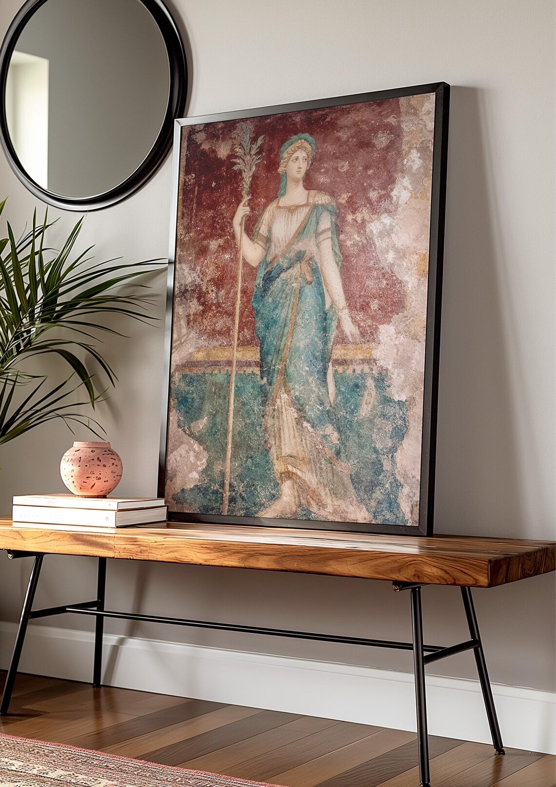 Ancient Roman Fresco Poster – Classical Goddess Wall Art, Vintage ...