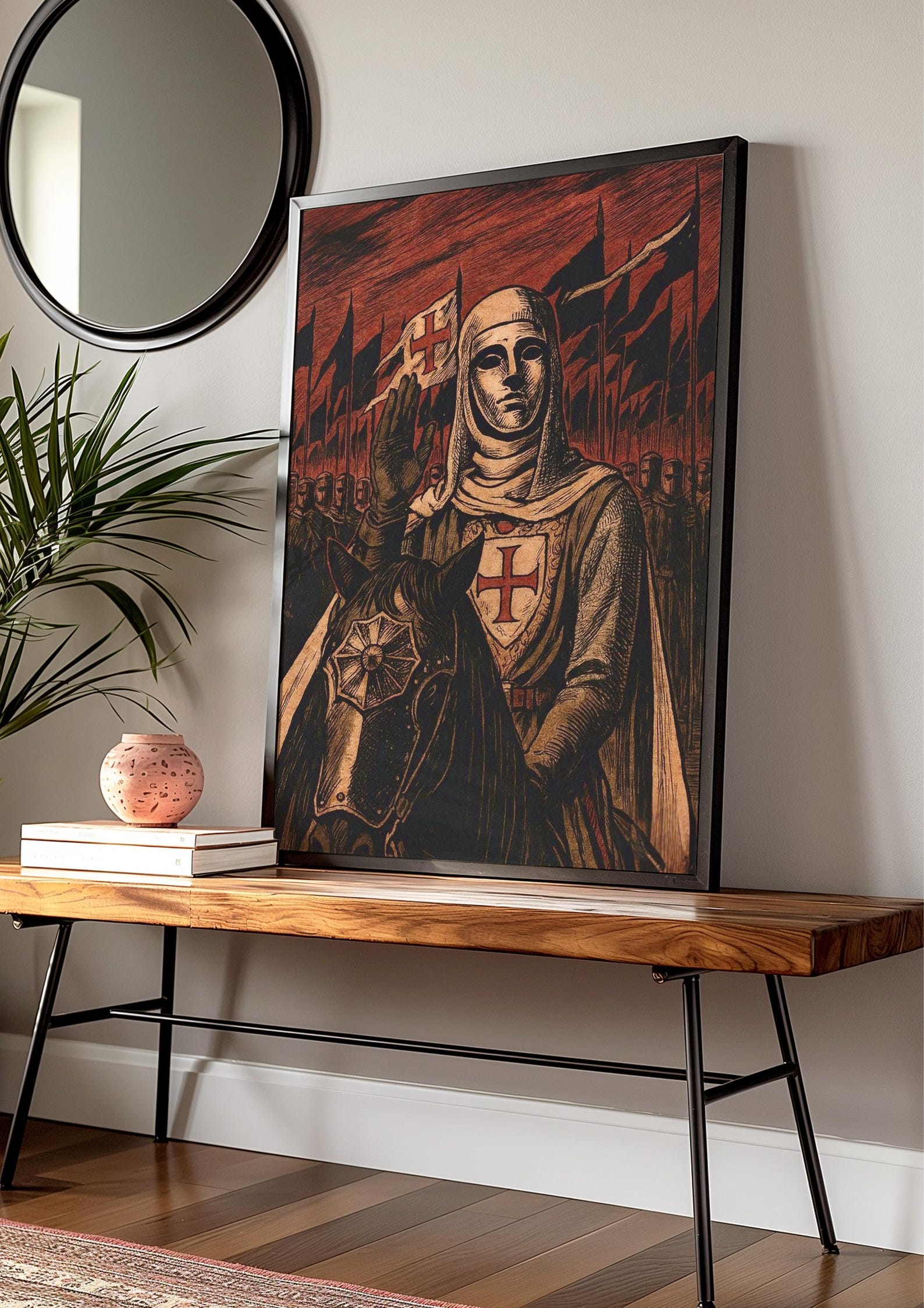 Baldwin IV Crusader Poster – Medieval Knight Templar Wall Art ...